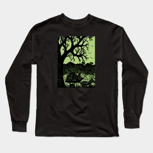 "Borrom Sarret" African rural scene original line drawing Long Sleeve T-Shirt